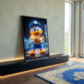 Quadro Decorativo Patinho Magnata Elegância e Charme em ambiente decorado - quadros decorativos para sala