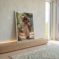 Quadro Decorativo Jesus com o Cordeiro em ambiente decorado - quadros decorativos para sala