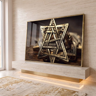 Quadro Decorativo Encantos de Jerusalém: Sinta a Fé em ambiente decorado - quadros decorativos para sala