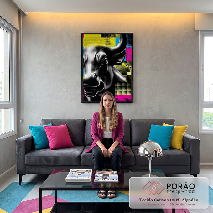 Quadro Decorativo Boêmio da Força em sala de estar moderna - quadros decorativos para sala