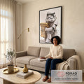 Quadro Decorativo Soldado Galáctico: Aventura e Paixão em sala de estar moderna - quadros decorativos para sala