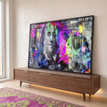 Quadro Decorativo: Benjamin Franklin Modernizado e Colorido em ambiente decorado - quadros decorativos para sala