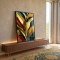Quadro Decorativo Naturaleza: Arte Orgânica e Vibrante em ambiente decorado - quadros decorativos para sala