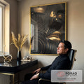 Quadro Decorativo Elegância Abstracta em escritorio moderno - quadros decorativos para sala