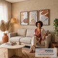 Quadro Decorativo Sinfonia Natural: Paz e Serenidade em sala de estar moderna - quadros decorativos para sala