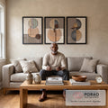 Quadro Decorativo: Abstração Vibrante - Um Toque de Classe em sala de estar moderna - quadros decorativos para sala