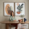 Quadro Decorativo Folhagens Minimalistas em escritorio moderno - quadros decorativos para sala