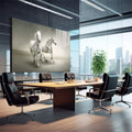 Quadro Decorativo Liberdade Equina: Inspiração e Força - quadros decorativos para sala 1 Tela, 1 Tela Horizontal - em quarto contemporaneo