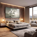 Quadro Decorativo Liberdade Equina: Inspiração e Força - quadros decorativos 1 Tela, 1 Tela Horizontal - em escritorio elegante