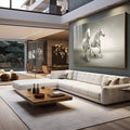 Quadro Decorativo Liberdade Equina: Inspiração e Força - quadros decorativos para sala 1 Tela, 1 Tela Horizontal - em living room premium