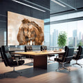 Quadro Decorativo: Abraço Etéreo Equino em Sépia - quadros decorativos para sala 1 Tela, 1 Tela Horizontal - em quarto contemporaneo