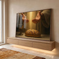 Quadro Decorativo Mãos da Abundância em ambiente decorado - quadros decorativos para sala