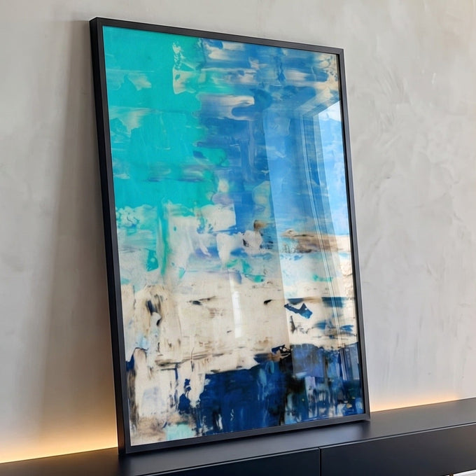 Quadro Decorativo Fascinante Abstração em Azul