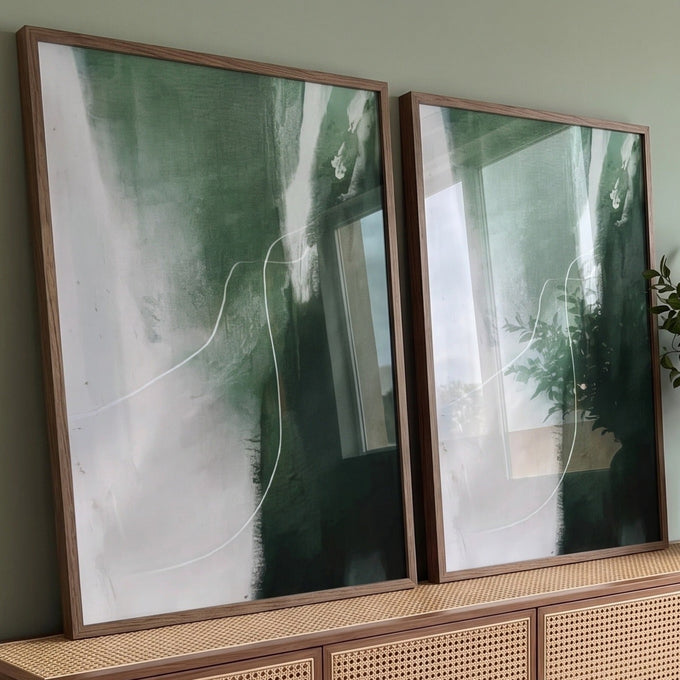 Quadro Decorativo Abstração Verde Modernidade e Paz