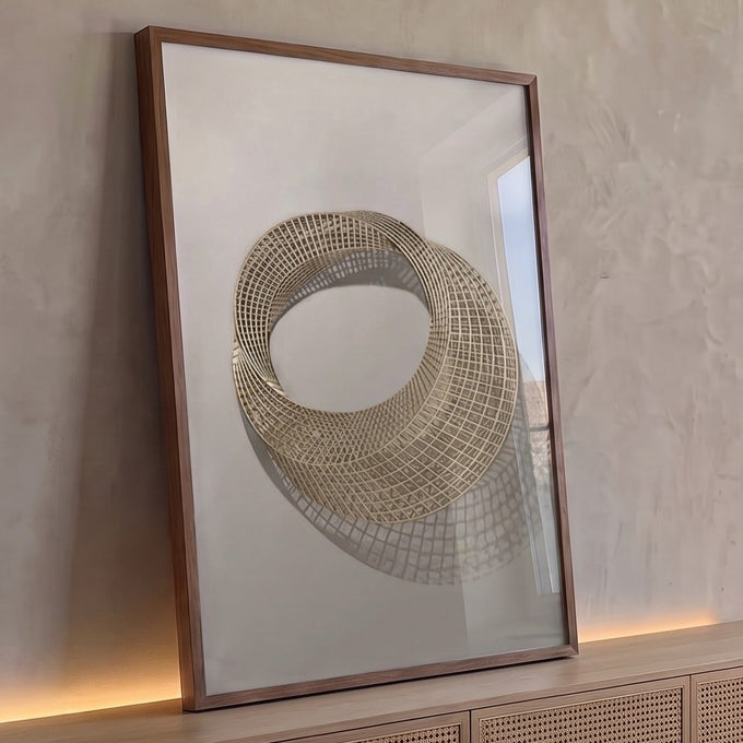 Quadro Decorativo Anel Dourado Luxo e Elegância
