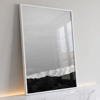 Quadro Decorativo Grande Montanha Nevada para Sala - Borda Infinita / 100x65cm