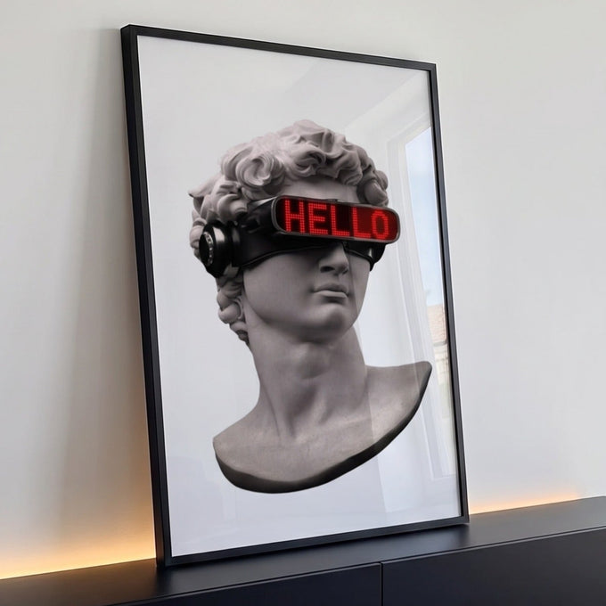 Quadro Decorativo Conexão Moderna Beleza em Prateado