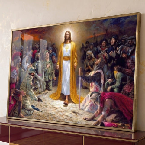 Quadro Decorativo Luz de Fé Sublime Cena de Jesus