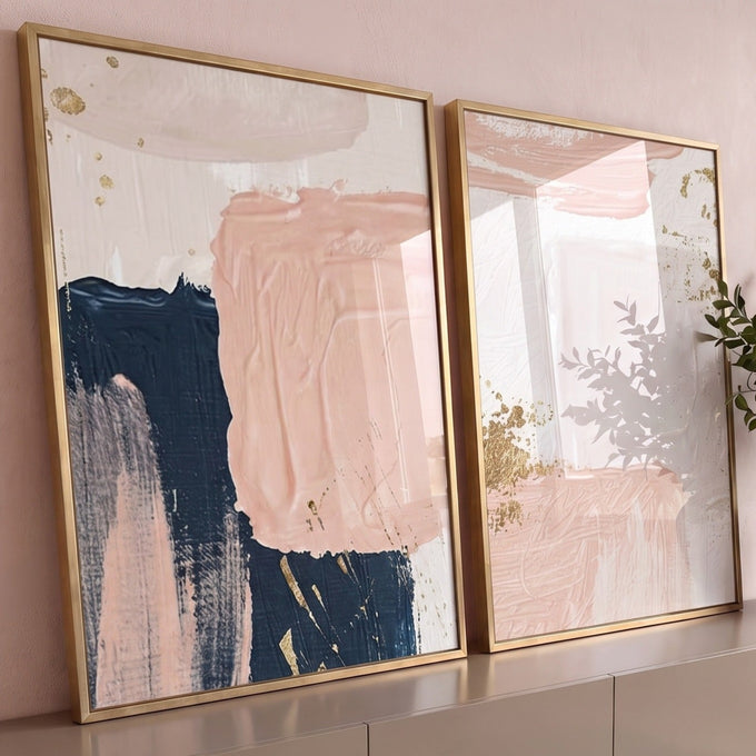 Quadro Decorativo Pincelada com Cores Suaves