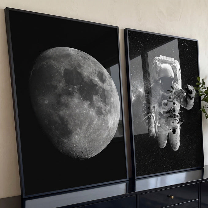 Quadro Decorativo Explorador Lunar Desperte sua Imaginação