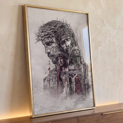 Quadro Decorativo Visão Inspiradora de Jesus na Cruz