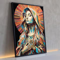 Quadro Decorativo Virgem Maria em Abstração Inspiração Divina
