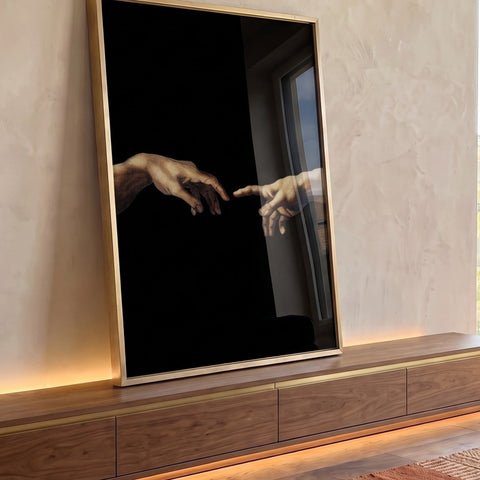 Quadro Decorativo Criação de Adão Toque Divino Vibrante
