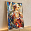 Quadro Decorativo Arcanjo Gabriel Elegância em Tecido Canvas para a Sua Casa