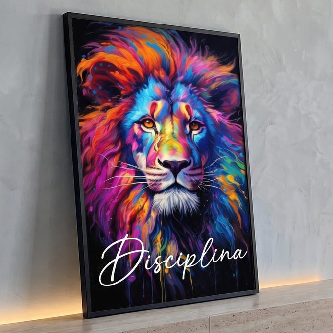 Quadro Decorativo Leão Disciplina