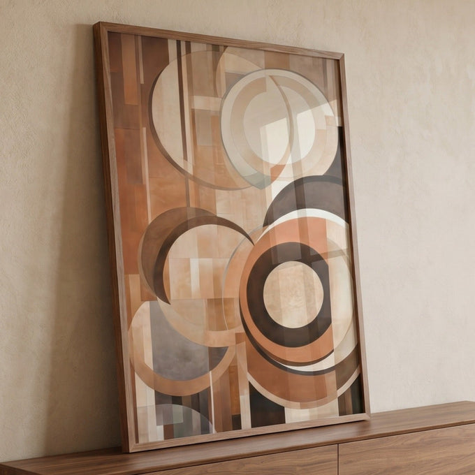 Quadro Decorativo Abstrato Rústico Elegância e Estilo para Sua Parede