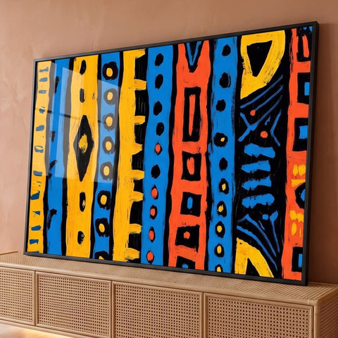 Quadro Decorativo Arte Abstrata Geométrica Energia das Cores