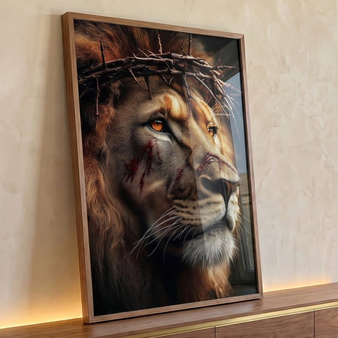 Quadro Decorativo Poderoso Leão da Fé