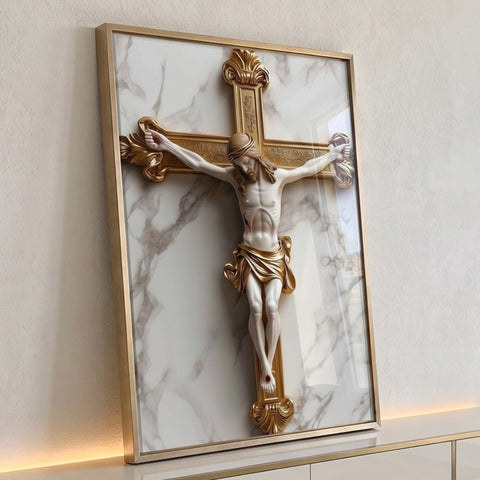 Quadro Decorativo A Cruz Do Senhor Inspiração e Elegância