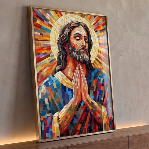 Quadro Decorativo São José em Abstração
