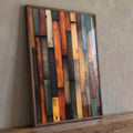 Quadro Decorativo Abstrato em Madeira