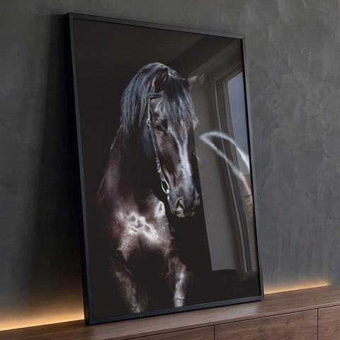 Quadro Decorativo Poder e Graça Natural em Cavalo Majestoso