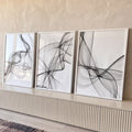 Quadro Decorativo Elegância Abstrata Preto e Branco