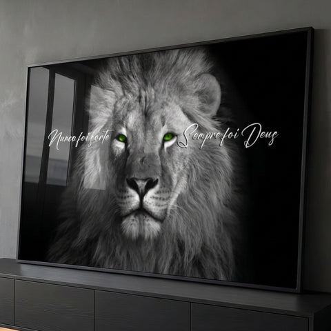 Quadro Decorativo Olhar do Rei Majestade Animal em Sua Sala