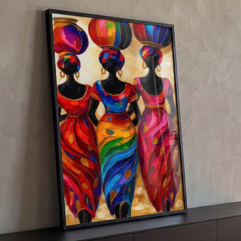 Quadro Decorativo Feminino Cultura Africana