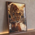Quadro Decorativo Leão Jovem em Majestade