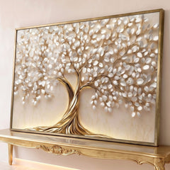 Quadro Decorativo Elegância da Vida Dourada