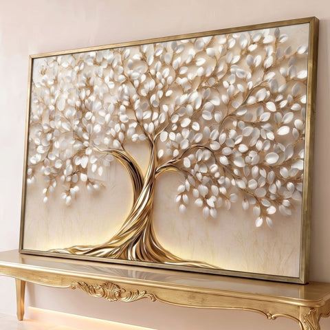 Quadro Decorativo Elegância da Vida Dourada
