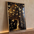 Quadro Decorativo Árvore Elegante em Dourado
