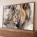 Quadro Decorativo Leões Amor e Proteção
