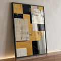 Quadro Decorativo Minimalista Dourado e Preto
