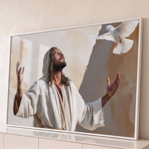 Quadro Decorativo Espiritual de Serenidade e Acolhimento