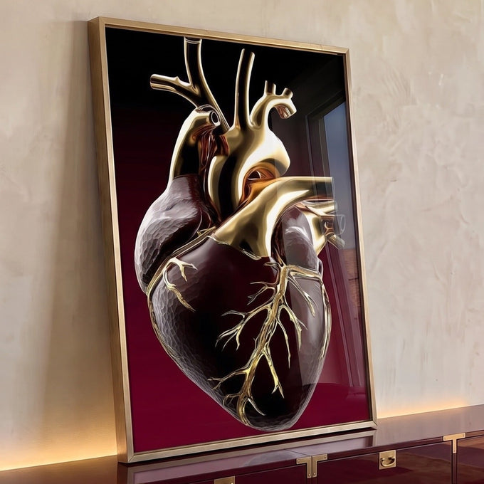 Quadro Decorativo Elegante Coração da Paixão