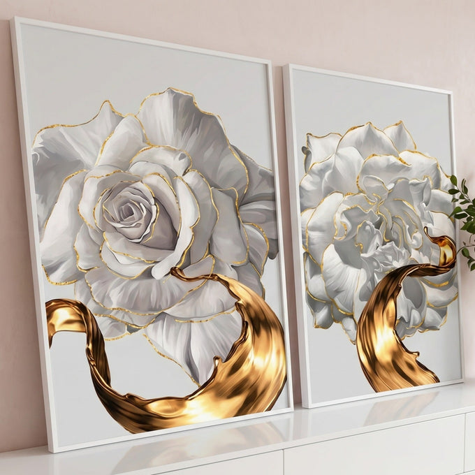 Quadro Decorativo Sinfonia Floral em Tons Pastéis