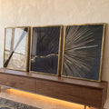Quadro Decorativo Deslumbre Dourado Luxo e Sofisticação