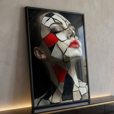 Quadro Decorativo Mosaico da Alma Quadro Feminino em Fragmentos